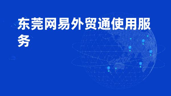 东莞网易外贸通使用服务
