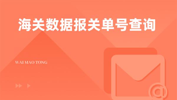 海关数据报关单号查询